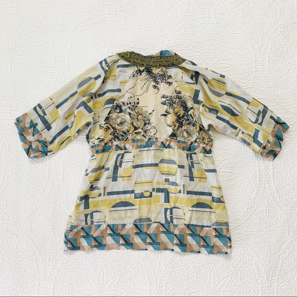 Johnny Was 100% Silk Tunic Blouse - Picture 2 of 7
